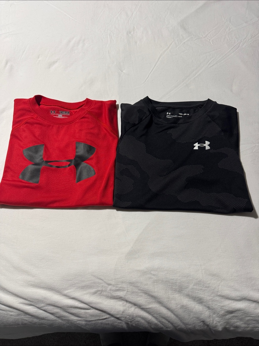 Under Armour Red & Black Logo Performance Tees